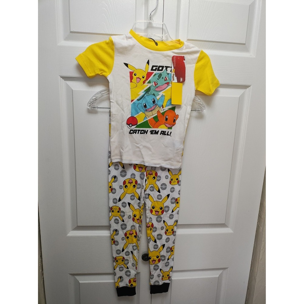 Pokemon 2 Piece Multicolor Pika And Friends Size 8 Pajamas